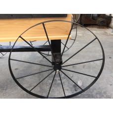 2 - 20" steel wagon wheels with rubber tires